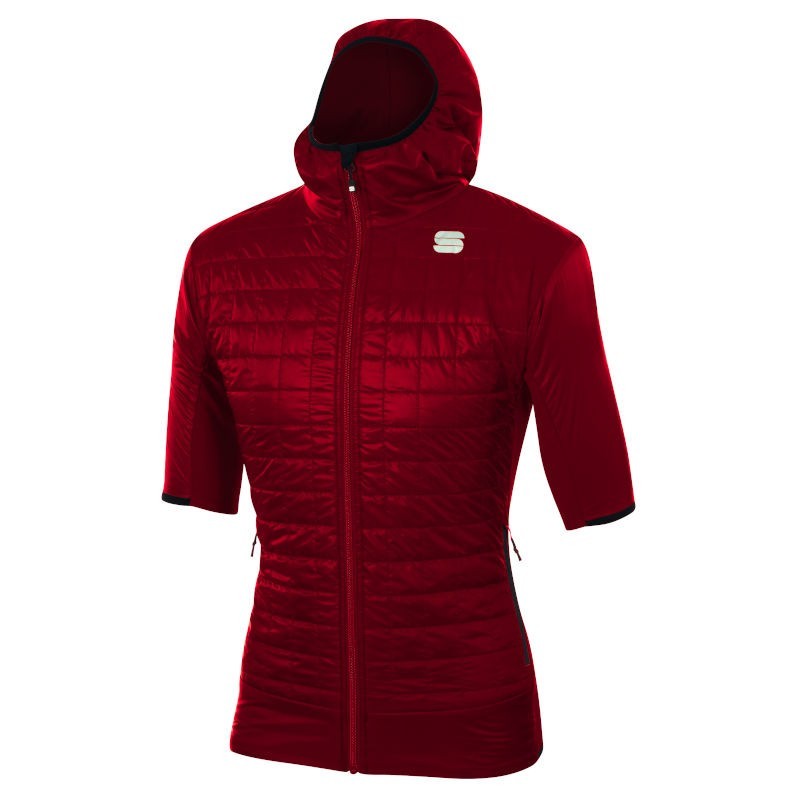 Куртка с коротким рукавом Sportful Rythmo Puffy красно-бордовая